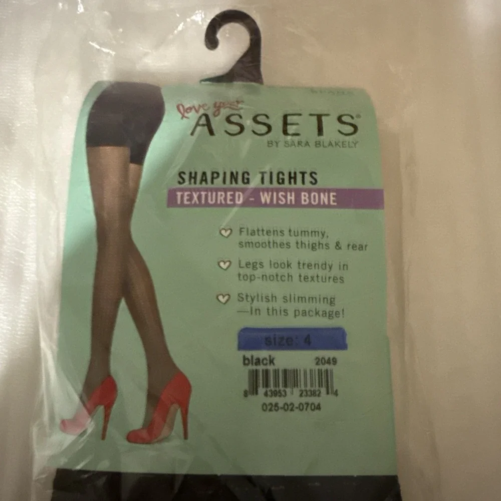 Lot of 3 Assets by Sara Blakely Size 4 Shaping Tights Black NIP Spanx Mix
